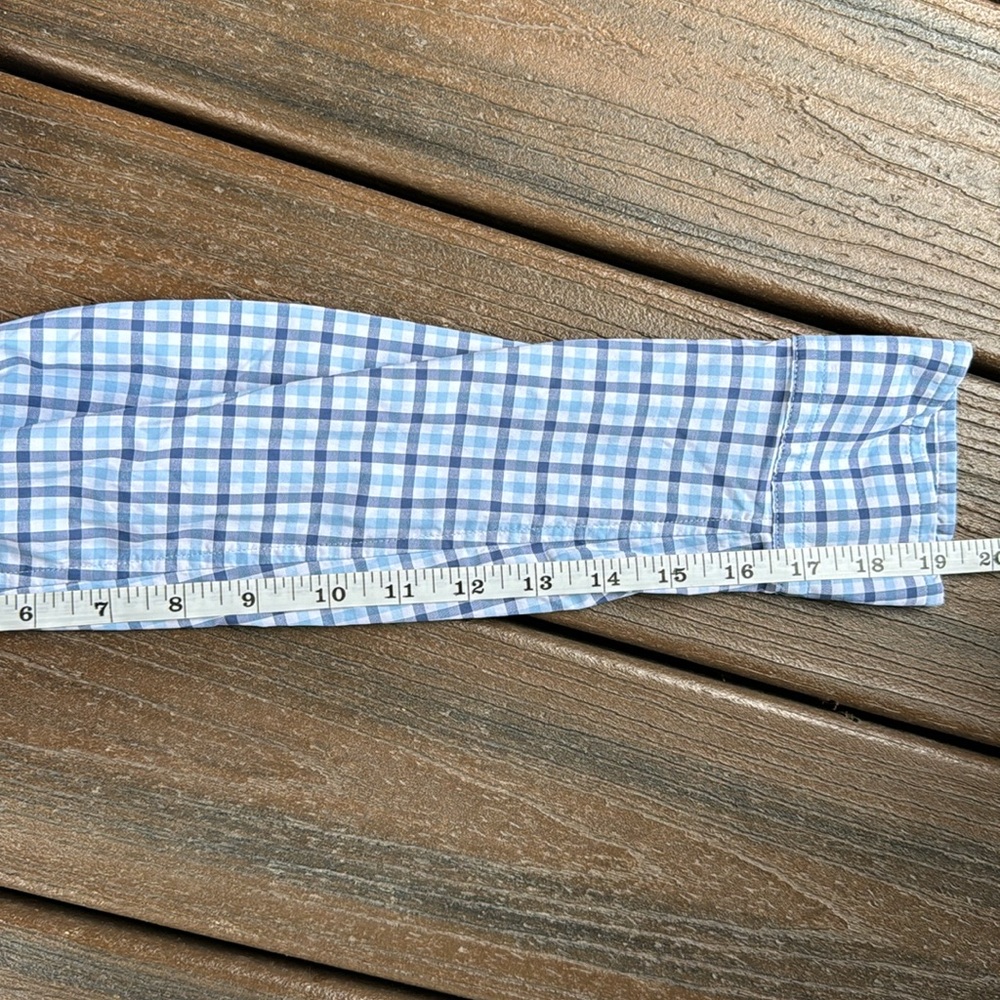 EUC vineyard vines Men's Multi Check Slim Fit Nylon Shirt Size Small - Picture 5 of 6